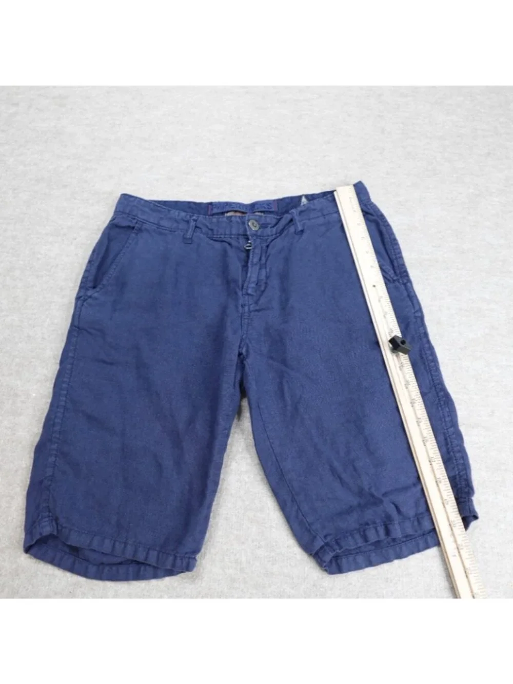 Paperbacks Mens Shorts 32 Blue 100% Linen 11